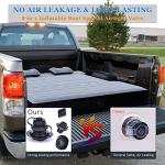 hufaut Camping Pickup Truck Bed Air Mattress Thicken Sleeping Pad for 5.5-5.8Ft Full-Size Short Truck Beds Outdoor Camping Car Travel(Grey)