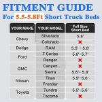 hufaut Camping Pickup Truck Bed Air Mattress Thicken Sleeping Pad for 5.5-5.8Ft Full-Size Short Truck Beds Outdoor Camping Car Travel(Grey)