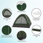 2 Person Camping Tent with Rain Fly and Carrying Bag - Lightweight Outdoor Tent for Backpacking, Hiking, or Beach Use by Wakeman Outdoors (Green)