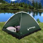 2 Person Camping Tent with Rain Fly and Carrying Bag - Lightweight Outdoor Tent for Backpacking, Hiking, or Beach Use by Wakeman Outdoors (Green)