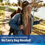 Kijaro Portable Camping Chairs - Enjoy the Outdoors with a Versatile Folding Sports Chair for Outdoor & Lawn - Dual Lock Feature Locks Position – Hallet Peak Gray