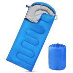 Camping Sleeping Bags for Adults Kids Waterproof Lightweight Sleeping Bag for Cold Weather or Warm Backpacking Hiking Mountaineering Indoor Outdoor Use (Blue)