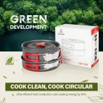 Alocs 13pcs Camping Cookware, Portable Camping Essentials with Accessories, Camping Gear Camping Cooking Set for Outdoor Cooking, Backpacking, Hiking and Picnic.