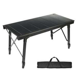 Folding Camping Table, Heavy Duty Portable Modular Outdoor Cooking System, Height Adjustable Sturdy Aluminum IGT Camp Table with Carry Bag for Camping，Holds up to 400 LBS