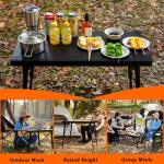 Folding Camping Table, Heavy Duty Portable Modular Outdoor Cooking System, Height Adjustable Sturdy Aluminum IGT Camp Table with Carry Bag for Camping，Holds up to 400 LBS