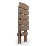 Camco Adirondack Portable Outdoor Camping Small Weatherproof Rustproof Durable Plastic Folding Side Table for Indoor and Outdoor Use, 2 Pack, Taupe