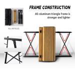 LUSTIDE Portable Adjustable Camping Table - Sturdy Aluminum, Oversized Foldable Surface for Outdoor Picnic, BBQ, and Indoor Use