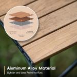 pollilar Camping Table Folding Camp Table Roll Up Surface Lightweight, Collapsible Height Adjustable Suitable for Picnic Adults with Carry Bag for Indoor Outdoor BBQ Picnic Gathering Patio