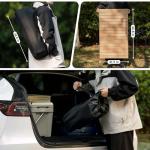 pollilar Camping Table Folding Camp Table Roll Up Surface Lightweight, Collapsible Height Adjustable Suitable for Picnic Adults with Carry Bag for Indoor Outdoor BBQ Picnic Gathering Patio