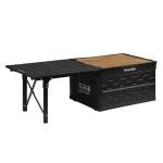 Naturehike Lispace Camping Table with Storage Box, 50L Collapsible Trunk Organizer with Lid, Folding Storage Bin for Camping Picnic Home
