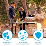 Lifetime Folding Tailgate Table with Grill Rack, Portable Outdoor Camping Station, 5-Foot
