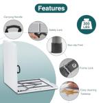 Sweetcrispy 6ft Plastic Folding Table Outdoor Indoor Heavy Duty Portable Desk with Carrying Handle for Camping Picnic Party