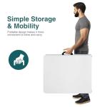 Sweetcrispy 6ft Plastic Folding Table Outdoor Indoor Heavy Duty Portable Desk with Carrying Handle for Camping Picnic Party