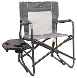 GCI OUTDOOR Freestyle Rocker Portable Folding Rocking Chair, Outdoor Camping Chair with Side Table