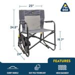 GCI OUTDOOR Freestyle Rocker Portable Folding Rocking Chair, Outdoor Camping Chair with Side Table