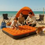 Luxchoice Air Mattress with Built-in USB Rechargeable Pump Camping Inflatable Mattress Portable Blow up Mattress Air Bed Guest Bed for Home Outdoors Hiking Travel