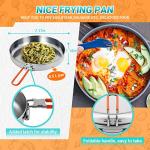 KingCamp Camping Cookware, Lightweight Cook Set Non-Stick Stainless Steel Essentials Mess Kit with Pot Pan Cups Plates Forks Knives Spoons for Camping Backpacking Outdoor Picnic