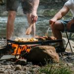 Adventure Seeka 24" Heavy Duty Folding Campfire Grill, Food-Safe Cooking Surface, Compact Folding Design, Portable Grill Grate & Griddle for Campfire Cooking, Australian Designed & Owned