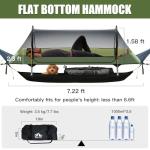 Night Cat Flat Lay Hammock Tent with Mosquito Net Waterproof Rainfly Storage Room for 1 Person Backpacking Hiking Camping Lightweight 330LBS 87x28x19in