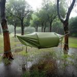 Night Cat Flat Lay Hammock Tent with Mosquito Net Waterproof Rainfly Storage Room for 1 Person Backpacking Hiking Camping Lightweight 330LBS 87x28x19in