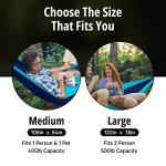 Vigel Camping Hammock - XL Double Hammock 500 Lb Capacity - Nylon Durable Portable Tree Hammock - Camping Accessories for Outdoor, Travel, Hiking