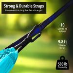 Vigel Camping Hammock - XL Double Hammock 500 Lb Capacity - Nylon Durable Portable Tree Hammock - Camping Accessories for Outdoor, Travel, Hiking