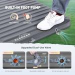 Elegear Air & Foam Camping Sleeping Pad, HexaFoam Camping Mattress Pad with Built-in Foot Pump Memory Foam Camp Pad 4-Season Camp Sleeping Mat for Travel/Car/Tent, Gray