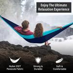 Vigel Camping Hammock - XL Double Hammock 500 Lb Capacity - Nylon Durable Portable Tree Hammock - Camping Accessories for Outdoor, Travel, Hiking