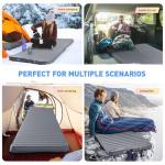 Elegear Air & Foam Camping Sleeping Pad, HexaFoam Camping Mattress Pad with Built-in Foot Pump Memory Foam Camp Pad 4-Season Camp Sleeping Mat for Travel/Car/Tent, Gray