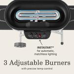 Coleman RoadTrip 285 Portable Stand-Up Propane Grill with 3 Adjustable Burners & Instastart Ignition, 20,000 BTUs of Power for Outdoor Cooking, Camping, Tailgating, Grilling, BBQs, & More