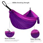 Gold Armour Camping Hammock - Portable Hammock Single Hammock Camping Accessories Gear for Outdoor Indoor Adult Kids, USA Based Brand (Purple and Fuchsia)