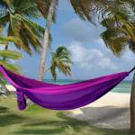 Gold Armour Camping Hammock - Portable Hammock Single Hammock Camping Accessories Gear for Outdoor Indoor Adult Kids, USA Based Brand (Purple and Fuchsia)