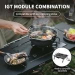 Naturehike Portable IGT Table with Charcoal Grill, Folding Camping Table and BBQ Grill with Desk Extension & Lantern Stand, Perfect for Outdoor Barbecue Camping Cooking Travel Picnic