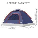 UNP Dome Tent, 2-Person, Easy Setup, Lightweight, Portable, Navy Blue