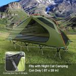 Night Cat Camping Cot Tent - Waterproof 1-Person Off-Ground Combo Cot Bed for Adults Portable Easy Set-up Tent