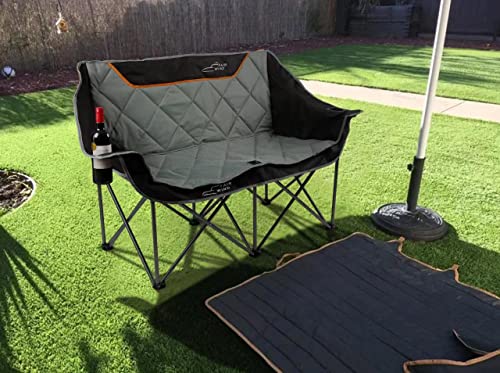 Oversized Padded Folding Loveseat Camping Chair
