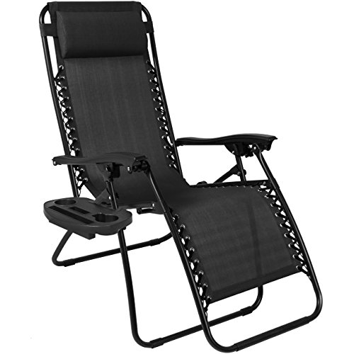 Adjustable Steel Mesh Zero Gravity Lounge Chairs - 2 Pack