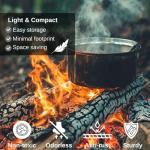 BeGrit Backpacking Camping Cookware Mini Picnic Camping Cooking Mess Kit with Pot and Pan Set for Hiking 8pcs Set