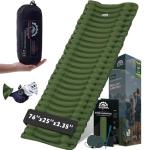 Gear Doctors® Ether 17.5oz Ultralight Camping Sleeping Pad – Backpacking Air Mattress – Camping Mattress Pad – Compact Inflatable Sleeping Mat for Backpacking, Comfortable Outdoor Hiking, Tent, Travel