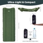 Gear Doctors® Ether 17.5oz Ultralight Camping Sleeping Pad – Backpacking Air Mattress – Camping Mattress Pad – Compact Inflatable Sleeping Mat for Backpacking, Comfortable Outdoor Hiking, Tent, Travel