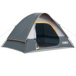 Camping Tent 4 Person, Waterproof Windproof Tent with Rainfly Easy Set up-Portable Dome Tents for Camping (Gray)