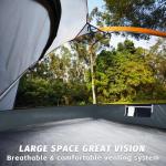 Camping Tent 4 Person, Waterproof Windproof Tent with Rainfly Easy Set up-Portable Dome Tents for Camping (Gray)