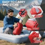 OBTANIM Sleeping Bags Portable Waterproof Camping Sleeping Bag for Adults Kids 4 Seasons Cold Weather or Warm Backpacking Hiking Mountaineering Indoor Outdoor Use (Red)