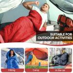 OBTANIM Sleeping Bags Portable Waterproof Camping Sleeping Bag for Adults Kids 4 Seasons Cold Weather or Warm Backpacking Hiking Mountaineering Indoor Outdoor Use (Red)