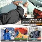 OBTANIM Sleeping Bags Portable Waterproof Camping Sleeping Bag for Adults Kids 4 Seasons Cold Weather or Warm Backpacking Hiking Mountaineering Indoor Outdoor Use (Black)