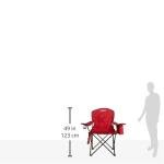 Coleman Portable Camping Chair with 4-Can Cooler, Cushioned Seat & Back with Side Pockets & Cup Holder, Carry Bag Included, Great for Camping, Tailgating, Firepits, Patio, & More