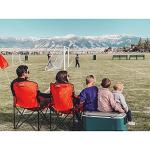 Coleman Portable Camping Chair with 4-Can Cooler, Cushioned Seat & Back with Side Pockets & Cup Holder, Carry Bag Included, Great for Camping, Tailgating, Firepits, Patio, & More