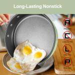 Odoland 15pcs Camping Cookware Mess Kit, Non-Stick Lightweight Pot Pan Kettle Set with Stainless Steel Cups Plates Forks Knives Spoons for Camping, Backpacking, Outdoor Cooking and Picnic