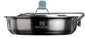 Stanley Wildfare Core 12-Piece Stainless Steel Fry Pan Cook Set | 1 qt Fry Pan with Fold & Lock Handle | Plates, Utensils, Spatula | Camping Essentials for Your Camp Kitchen | BPA-Free
