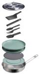 Stanley Wildfare Core 12-Piece Stainless Steel Fry Pan Cook Set | 1 qt Fry Pan with Fold & Lock Handle | Plates, Utensils, Spatula | Camping Essentials for Your Camp Kitchen | BPA-Free